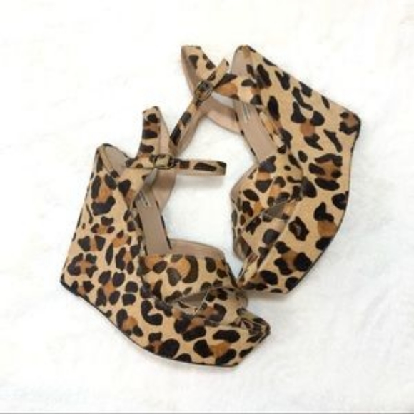 STEVE MADDEN westii leopard wedges - Picture 3 of 3